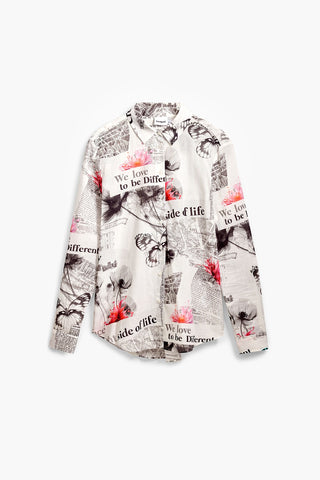 Desigual Floral text shirt