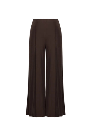Brown wide-leg pants on a white background
