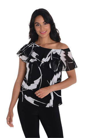 Frank Lyman Chiffon Ruffled Top