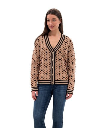Orly Heart Print Cardigan