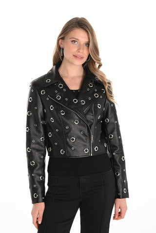 Frank Lyman Faux Leather Moto Jacket