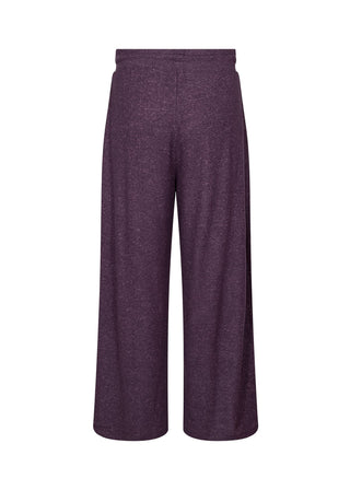 Purple wide-leg pants on a white background