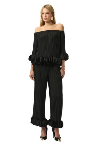 Joseph Ribkoff Georgette Wide Leg Pleated Pants