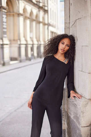 Frank Lyman Rhinestone Detail Top