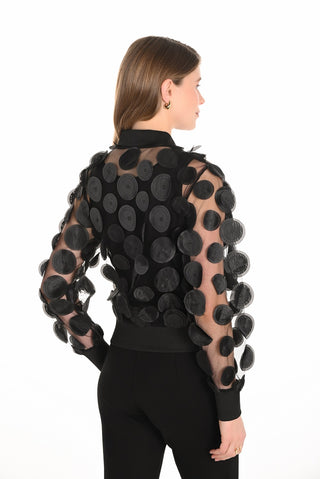 Frank Lyman Sheer Circle Detail Jacket