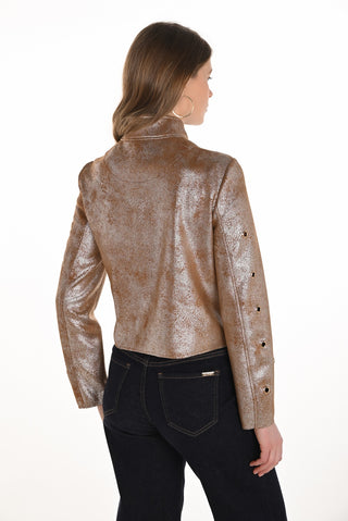 Frank Lyman Faux Suede Moto Jacket