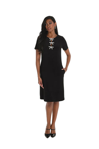 Frank Lyman Fit and Flare Bow Detail Dress