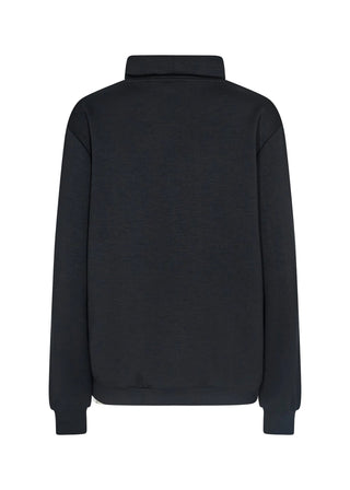 Navy top on a white background