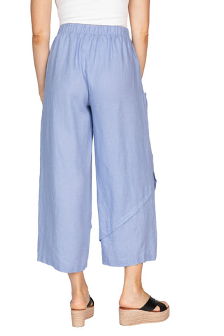 Light blue wide-leg pants worn by a mannequin on a white background