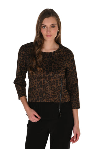 Frank Lyman Leopard Knit Top