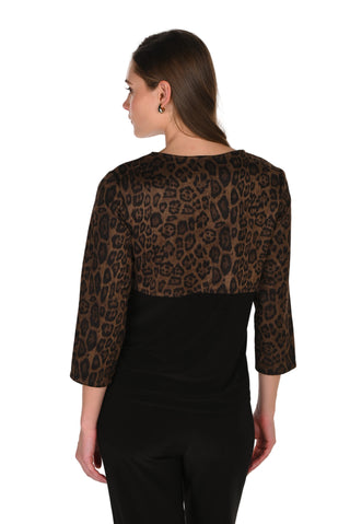 Frank Lyman Leopard Knit Top