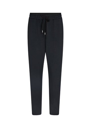 Black pants with drawstring on a white background