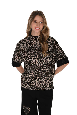 Frank Lyman Animal Print Knit Top