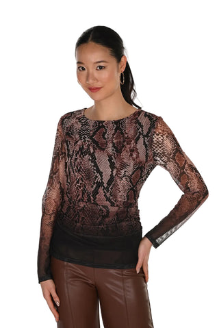 Frank Lyman Snake skin Print Top