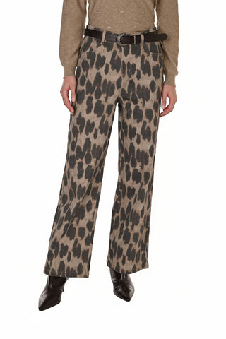 Frank Lyman Leopard Pant with Belt