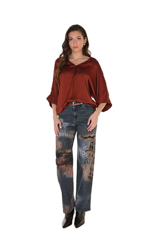 Frank Lyman Painted Denim Pant