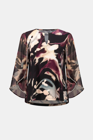Joseph Ribkoff Signature Abstract Print Top