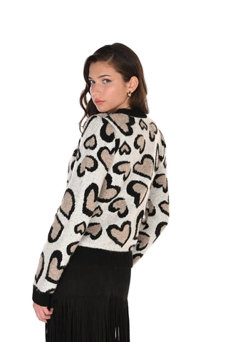Frank Lyman Sequin Heart Sweater