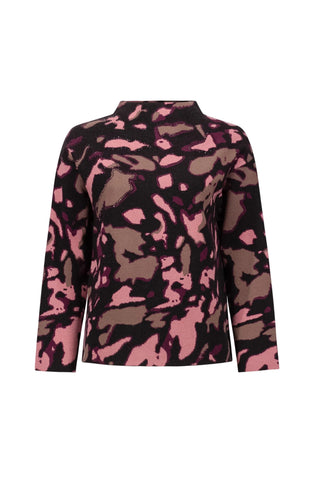 Joseph Ribkoff Abstract Jacquard Sweater