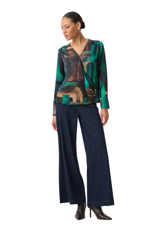 Joseph Ribkoff Satin Wrap Top