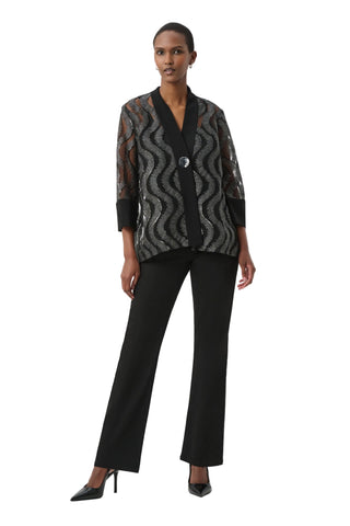Joseph Ribkoff Sequin Embroidered Swing Jacket
