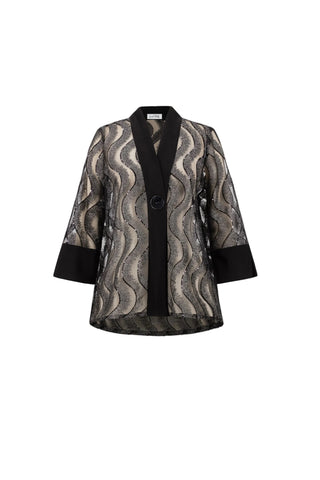 Joseph Ribkoff Sequin Embroidered Swing Jacket