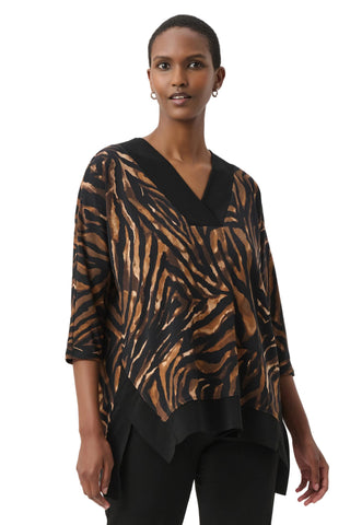 Joseph Ribkoff Animal Print V-Neck Tunic