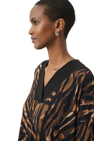 Joseph Ribkoff Animal Print V-Neck Tunic