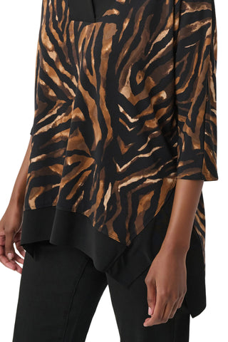 Joseph Ribkoff Animal Print V-Neck Tunic