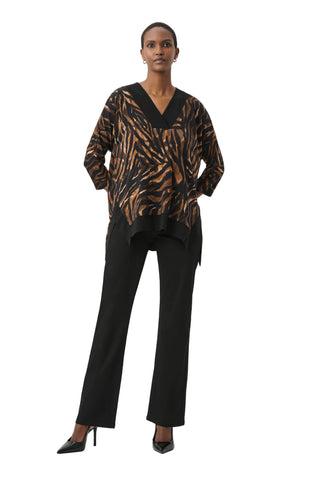 Joseph Ribkoff Animal Print V-Neck Tunic