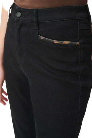 Joseph Ribkoff Animal & Rhinestone Trim  Jeans