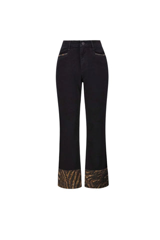 Joseph Ribkoff Animal & Rhinestone Trim  Jeans