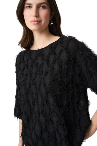 Joseph Ribkoff Boat Neck Fringe Sweater