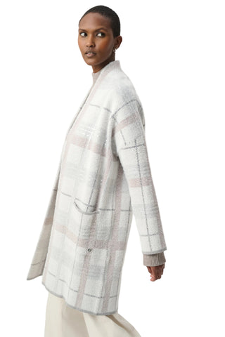 Joseph Ribkoff Sequin Plaid Knit Cover-Up