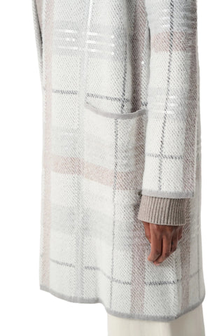 Joseph Ribkoff Sequin Plaid Knit Cover-Up