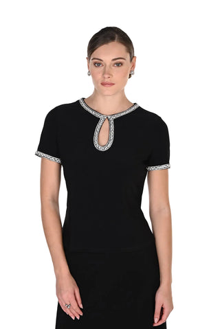Frank Lyman Pearl Key Hole Top