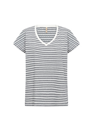 Soya Concept Striped V neck T-shirt