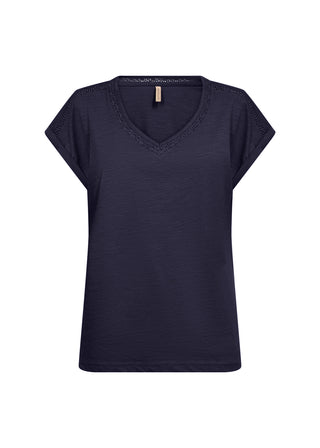 Soya Concept V neck Lace Detail Top