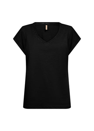 Soya Concept V neck Lace Detail Top