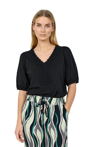 Soya Concept Lace Detail V neck Top
