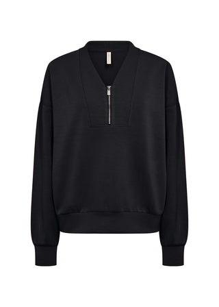 Soya Concept V neck Zipper Sweatshirt