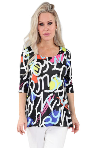 Michael Tyler Scribble print Top