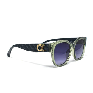 Luv&Co Black Green Frame Sunglasses