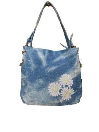 Manocchio Rhinestone 3 Daisy Handbag