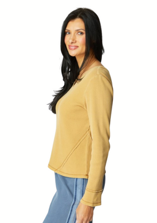 Escape Wrap Seamed V Neck