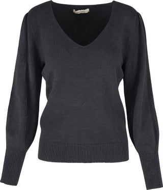 Astrid Woven V neck Knit Sweater