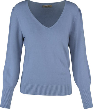 Astrid Woven V neck Knit Sweater