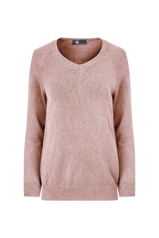 Pink sweater on a white background
