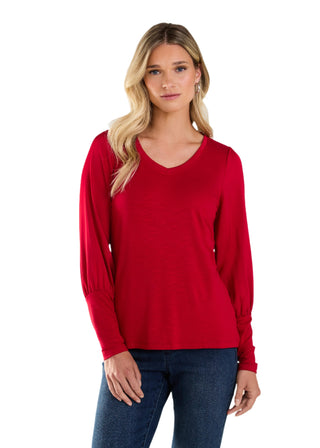 V Neck Long Sleeve Top