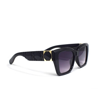 Luv & Co.  Quilted Black Sunglasses